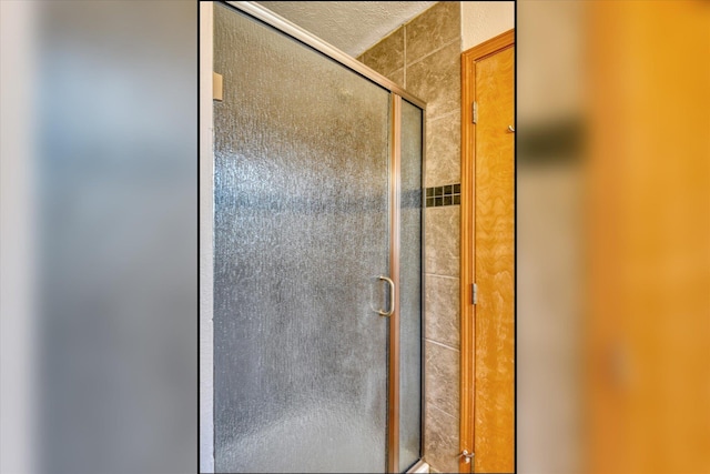 bathroom featuring an enclosed shower