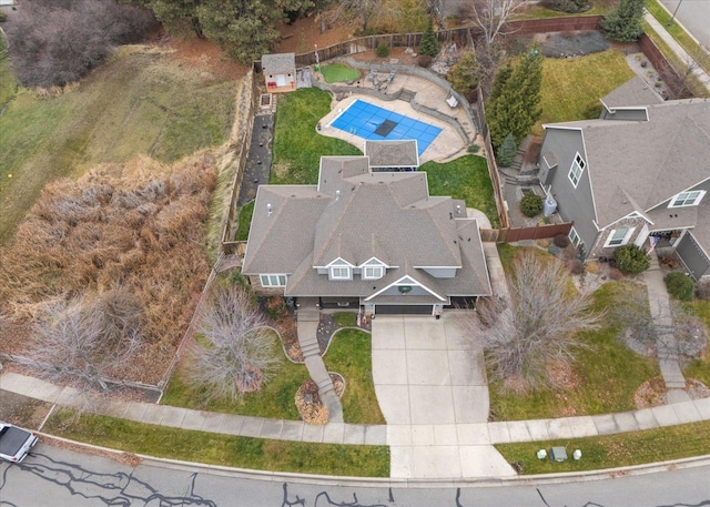 birds eye view of property