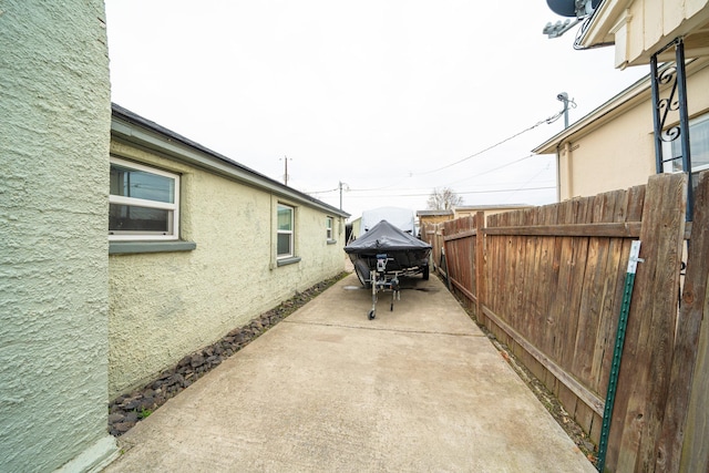 view of home's exterior with a patio area