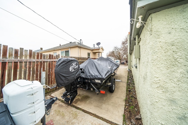 exterior space with a grill