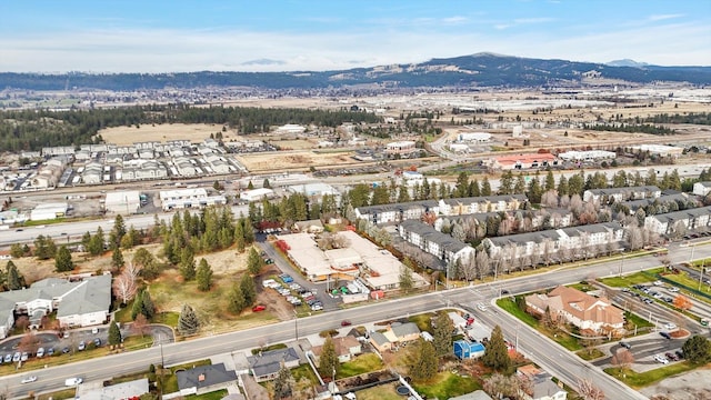 aerial view with a mountain view