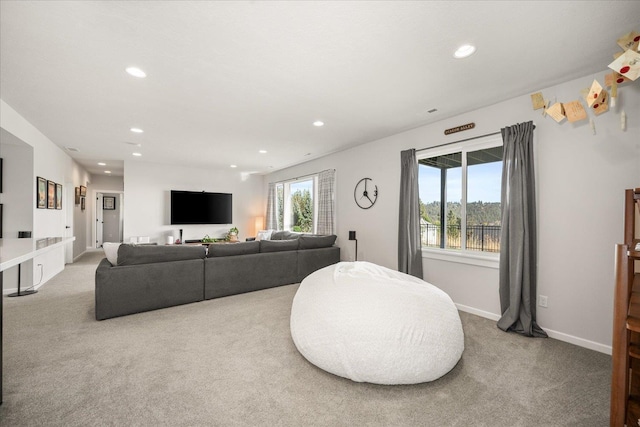 view of carpeted living room