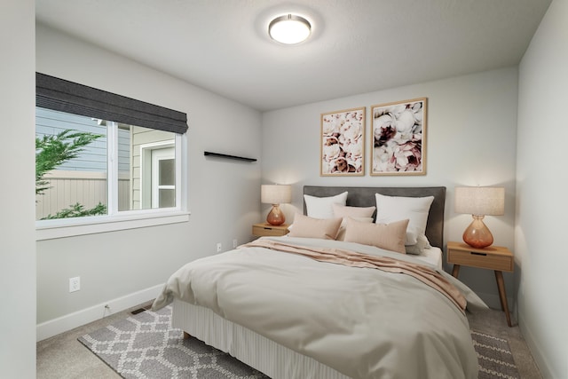 view of carpeted bedroom