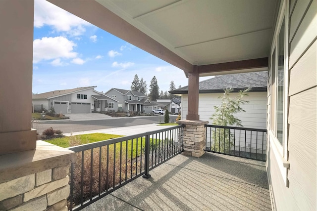 balcony with covered porch