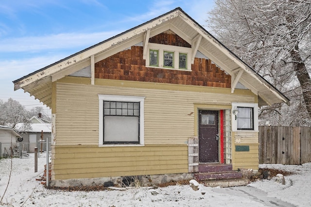 view of bungalow-style house