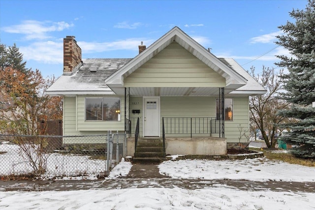 bungalow-style home featuring a porch