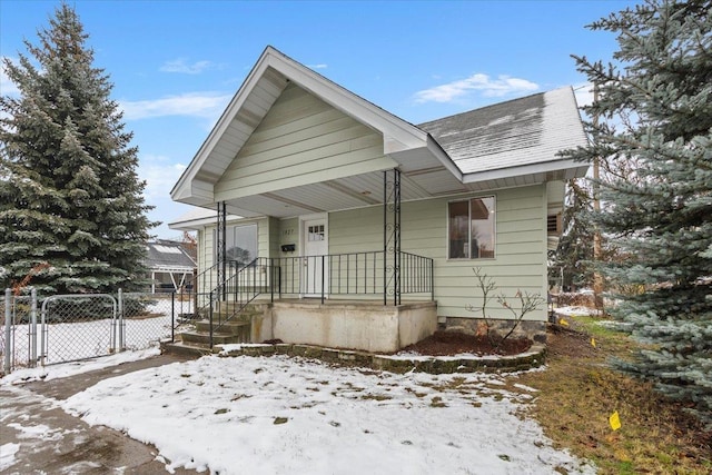 bungalow-style house with a porch