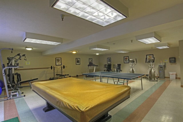 recreation room with billiards