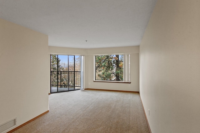 view of carpeted spare room