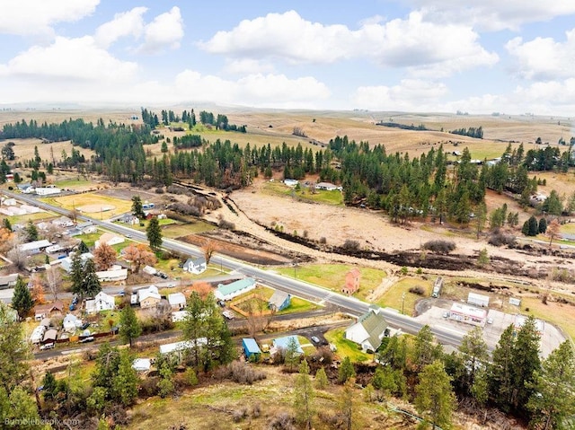 aerial view featuring a rural view