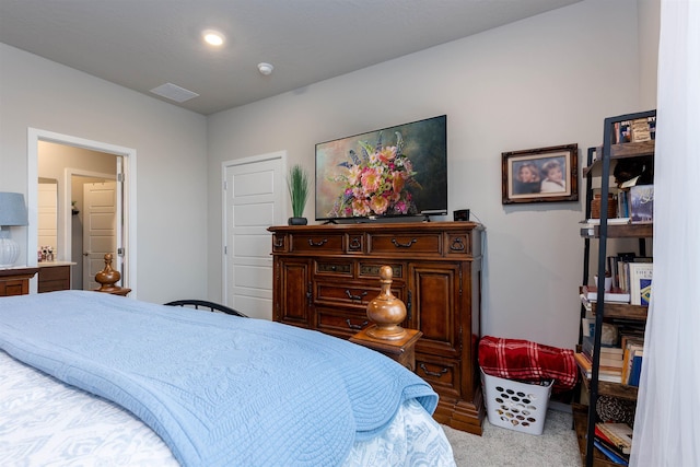 view of carpeted bedroom