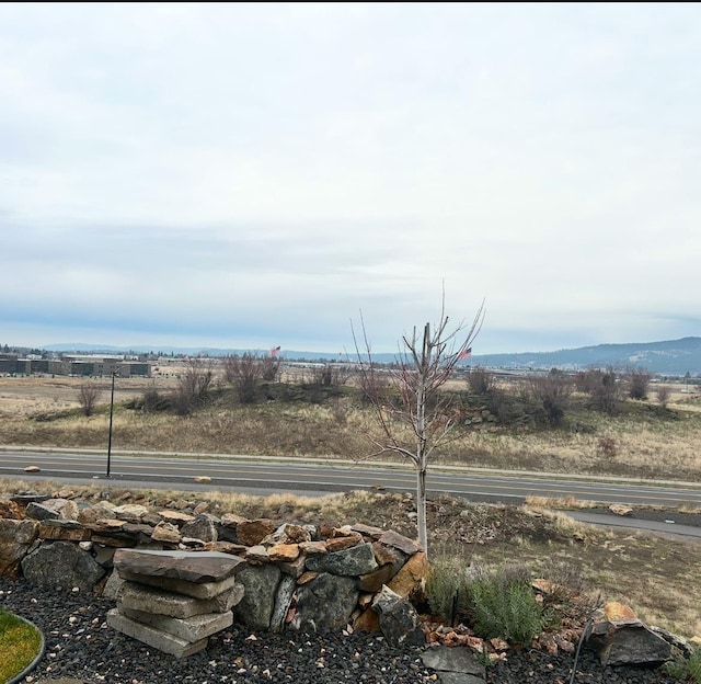 exterior space with a mountain view