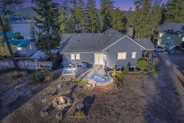12507 N Cherokee Dr, Newman Lake, WA 99025 - view of aerial view at dusk