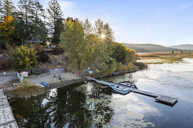 12507 N Cherokee Dr, Newman Lake, WA 99025 - dock area with a water and mountain view