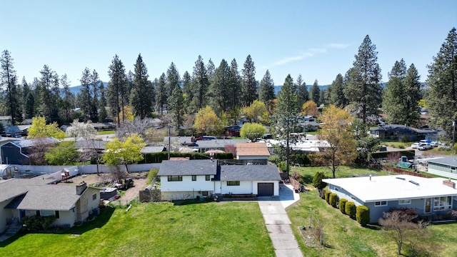drone / aerial view featuring a residential view