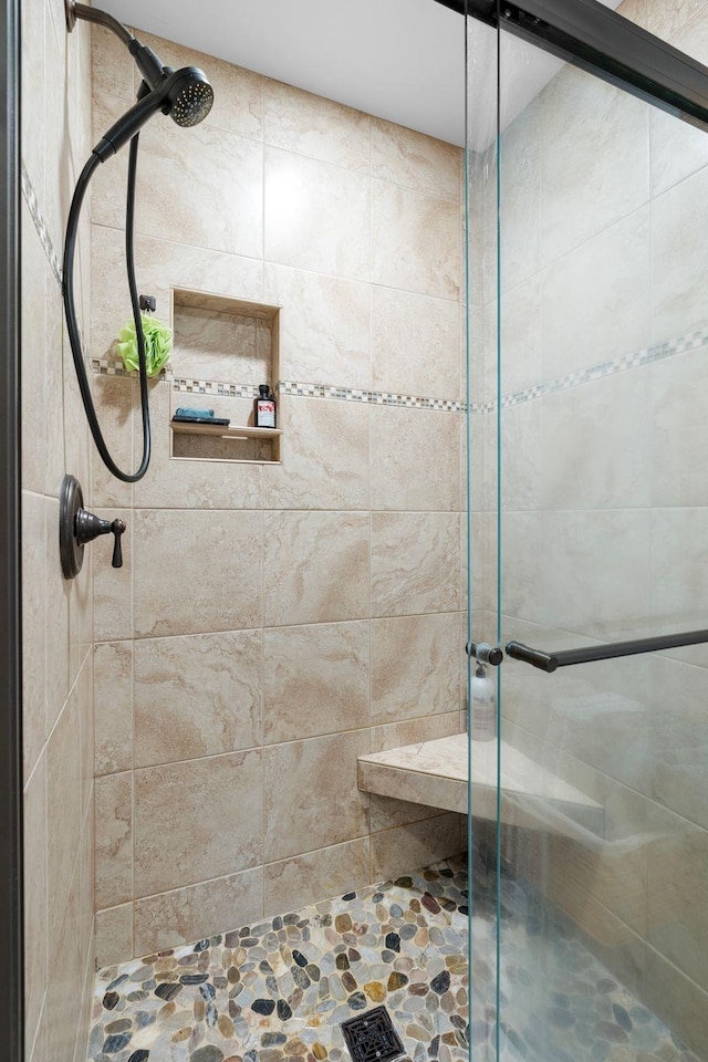 bathroom with walk in shower