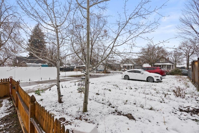 view of snowy yard