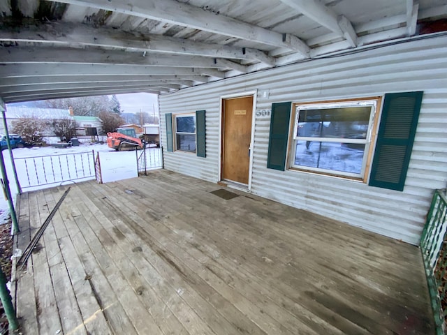 view of wooden terrace