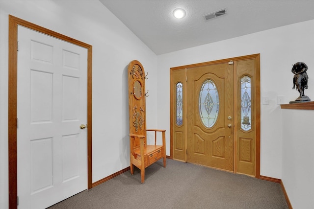 entryway featuring carpet floors