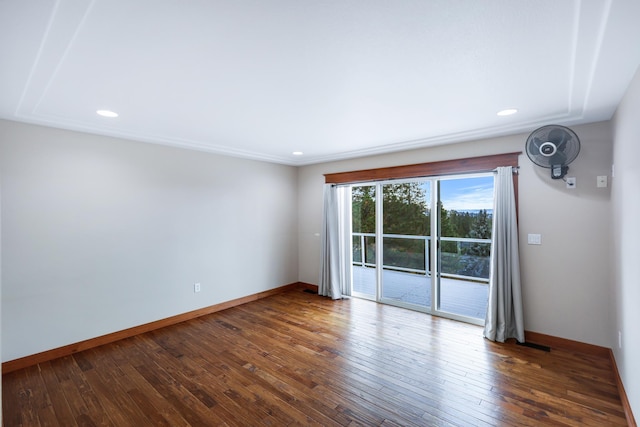 empty room featuring hardwood / wood-style floors