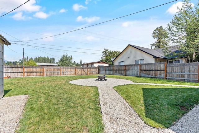 view of yard with a patio area