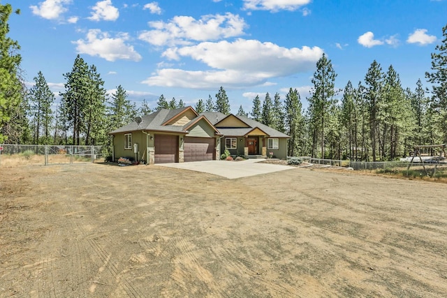 craftsman-style house with a garage