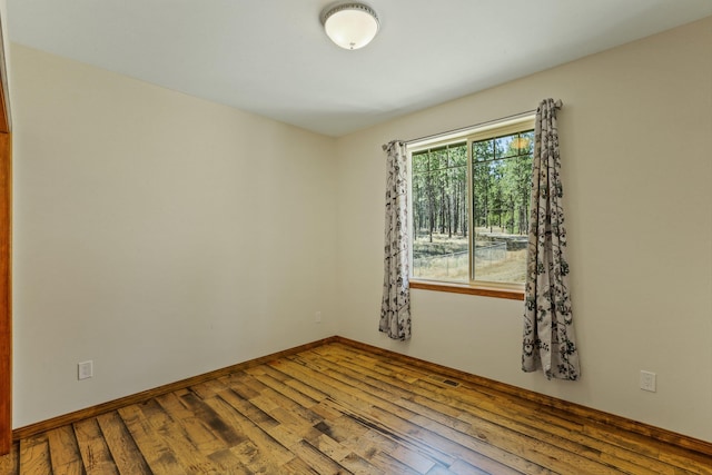 empty room featuring wood-type flooring