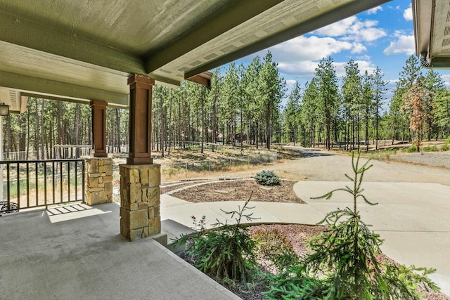 view of patio with a porch