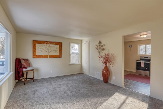 view of carpeted empty room