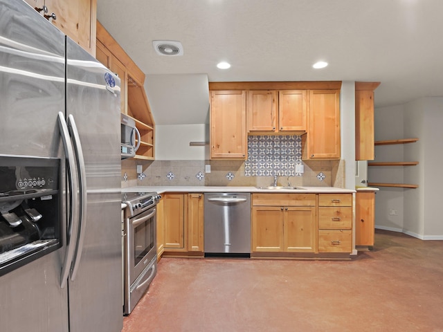 kitchen with stainless steel appliances and sink