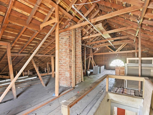 view of attic