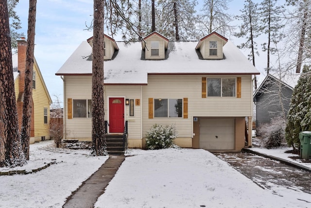 view of front of home featuring a garage