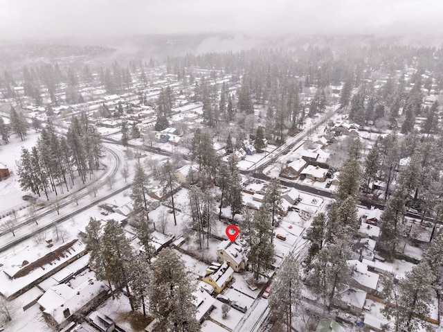 view of snowy aerial view