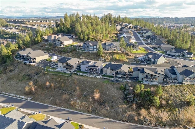 aerial view with a residential view