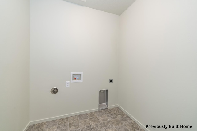 laundry area featuring washer hookup and electric dryer hookup