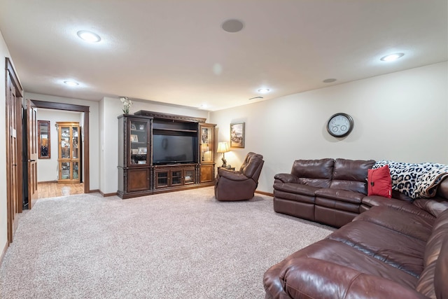 view of carpeted living room