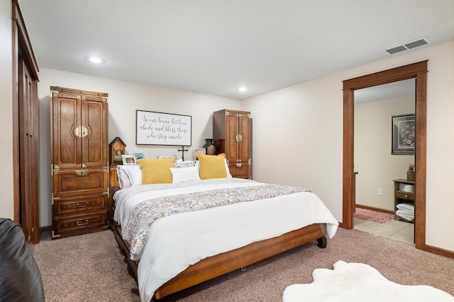 view of carpeted bedroom