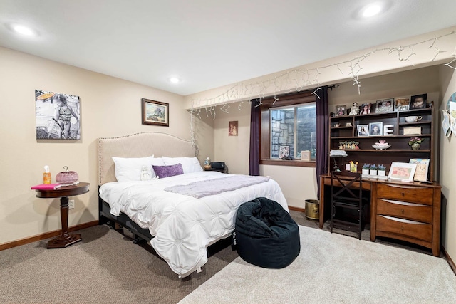 view of carpeted bedroom