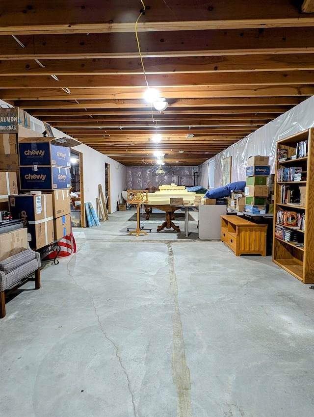 view of basement