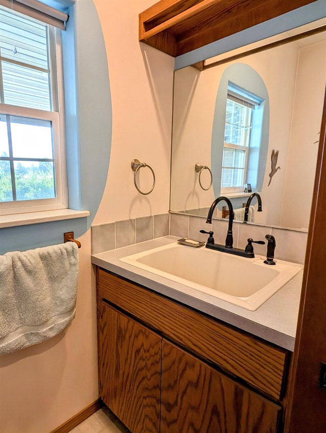 bathroom with vanity