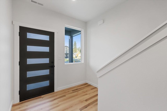 entrance foyer featuring light hardwood / wood-style flooring