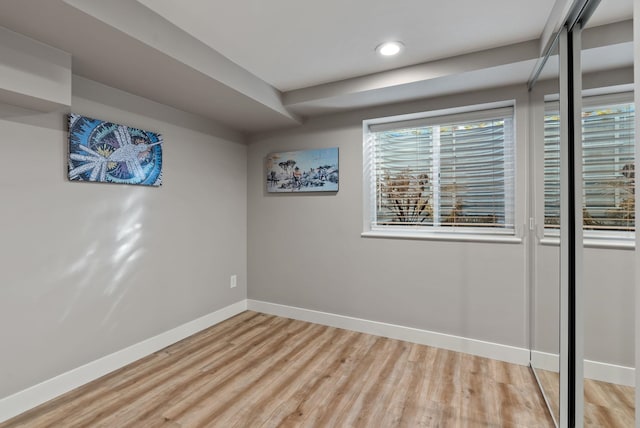 interior space featuring light wood-type flooring