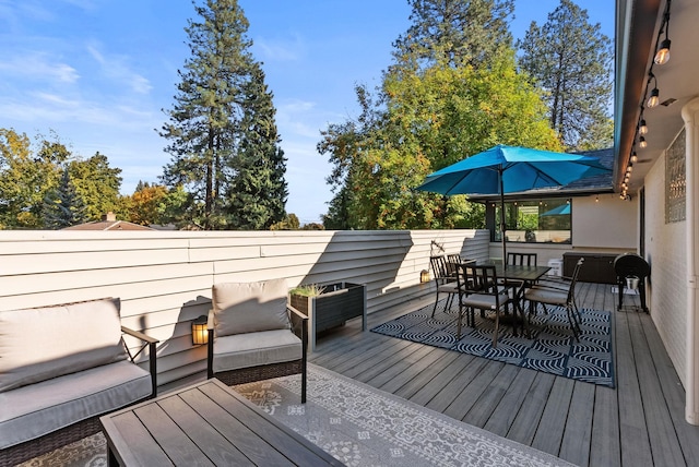 view of wooden deck