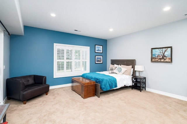 view of carpeted bedroom