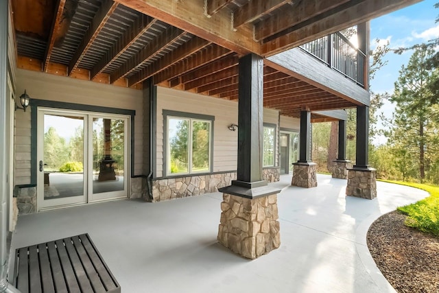 view of patio with a balcony