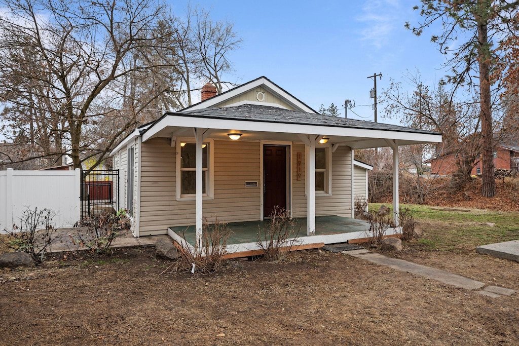 bungalow with a porch