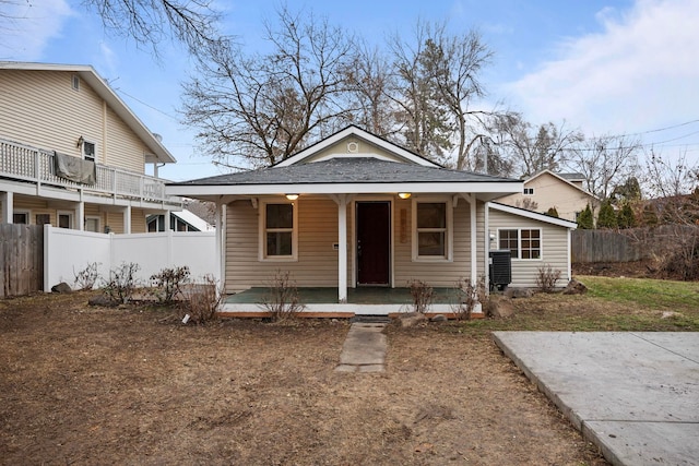 view of front of property with a porch