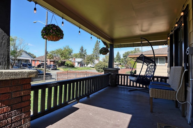 view of patio featuring covered porch