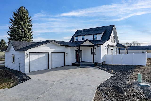 view of front of house featuring a garage