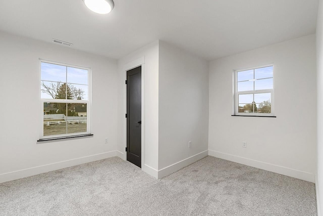 view of carpeted empty room